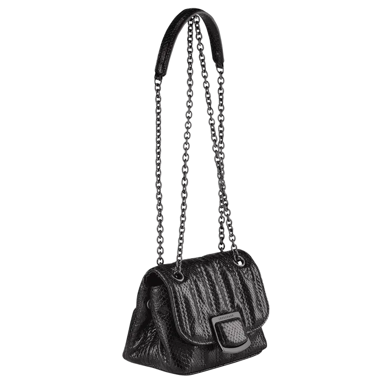Longchamp - Brioche Serpent Cross Body Bag XS in Black