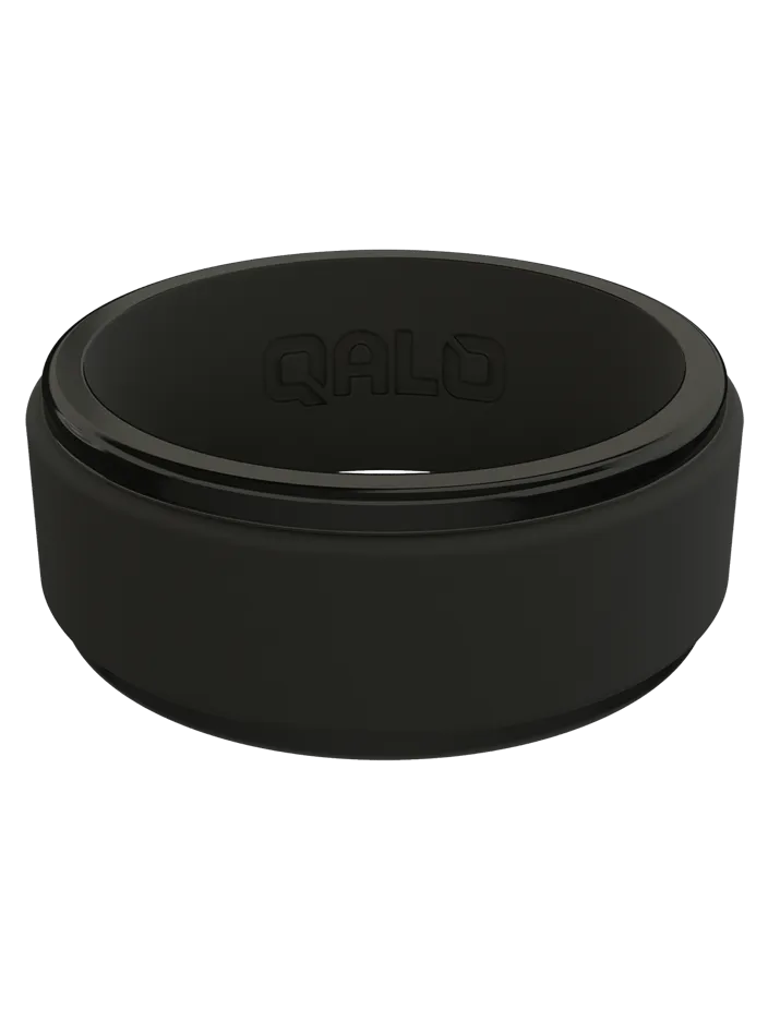 Men's Polished Step Edge Silicone Ring