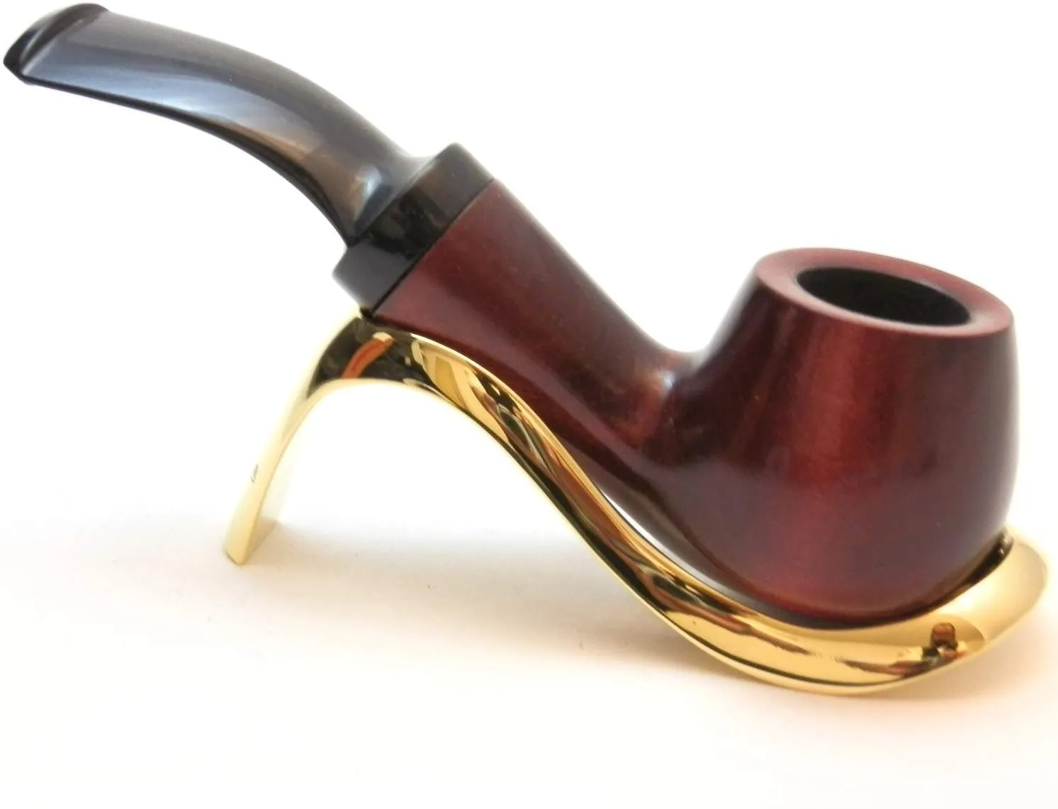 Mr. Brog Metal Lady Shoe Style Tobacco Pipe Stand in Gift Box - Gold