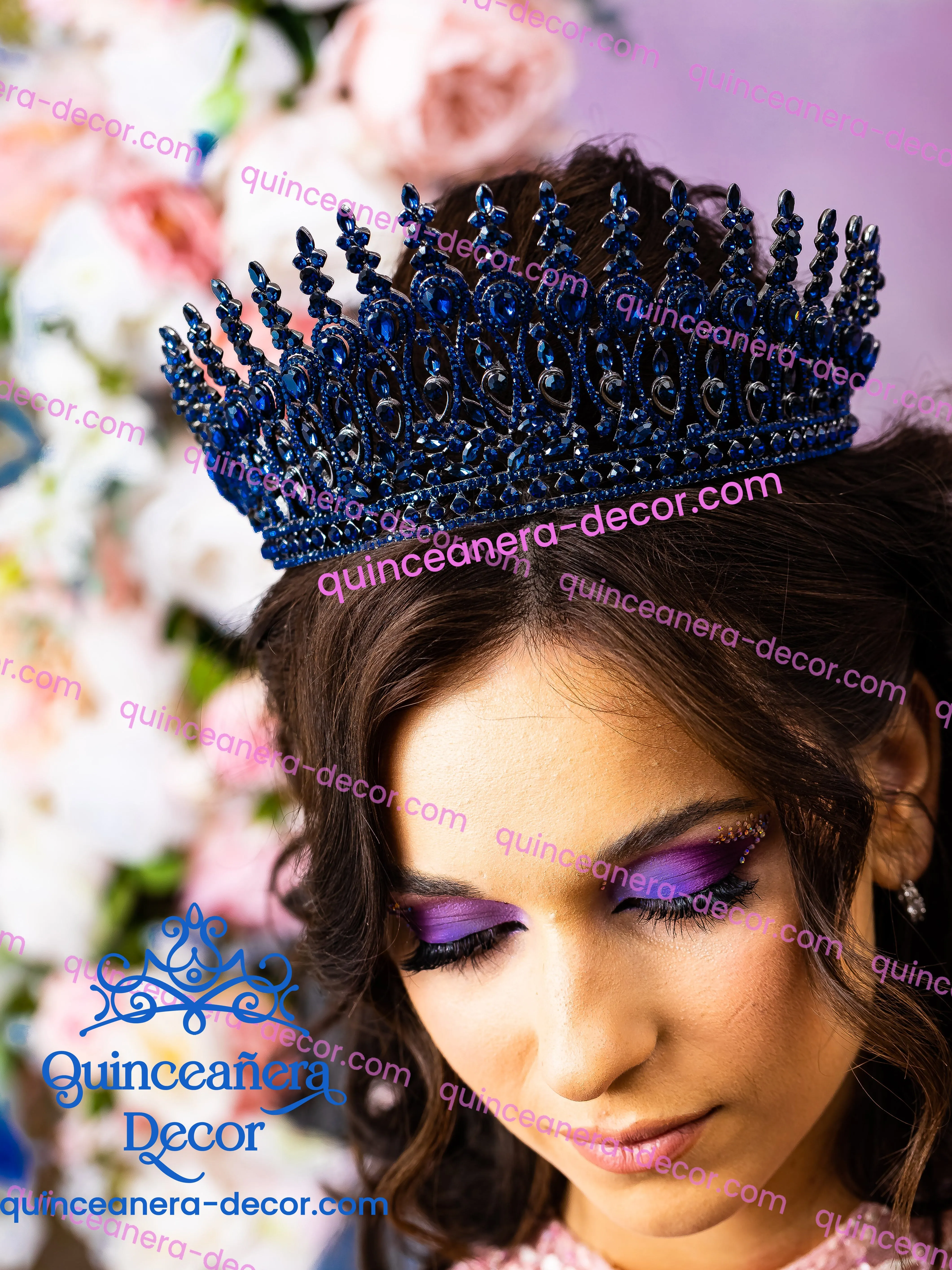 Navy blue with gold quinceanera brindis package (5 pcs)