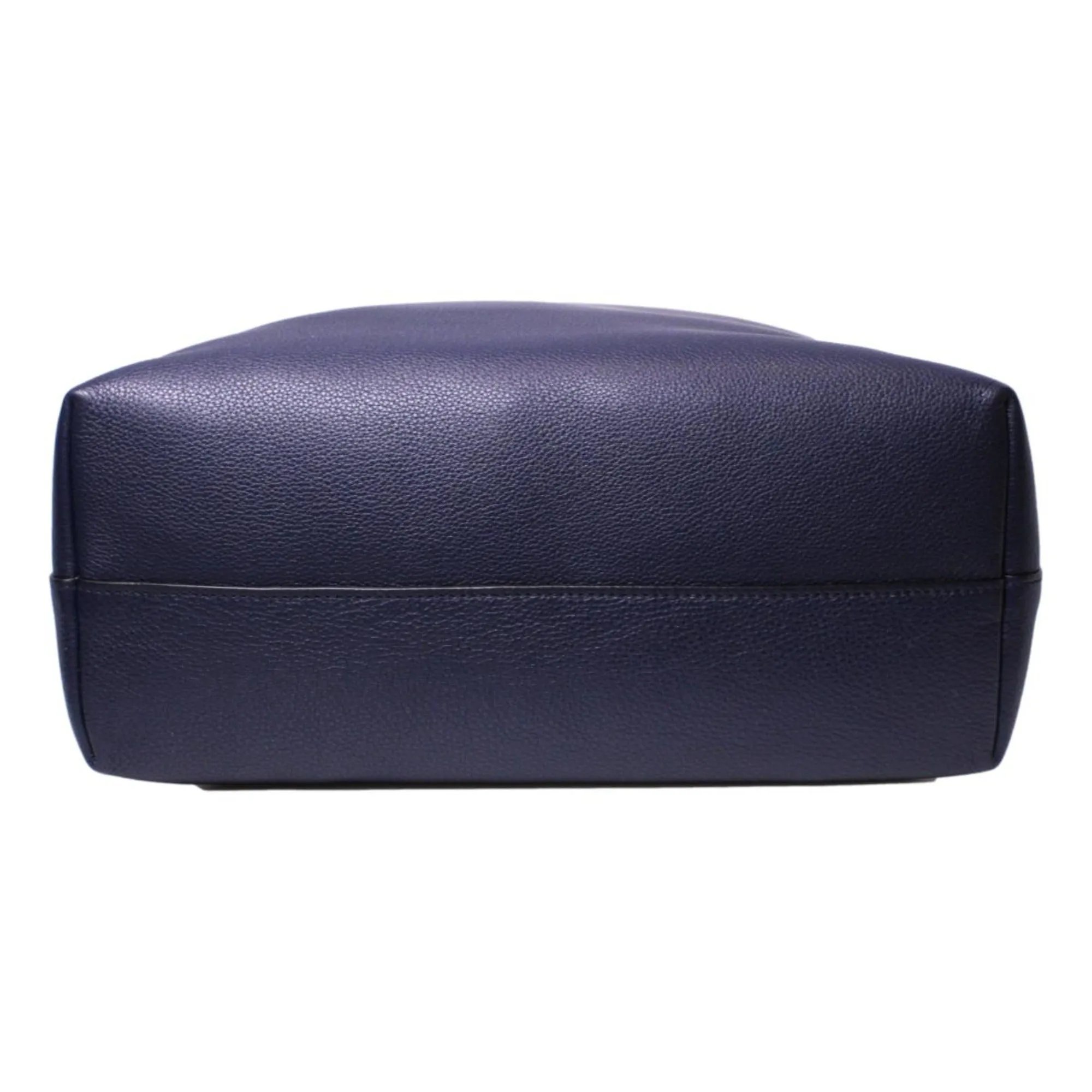Prada Navy Blue Vitello Phenix Leather Shopping Tote