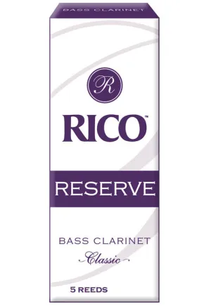 Rico Reserve Classic Bass Clarinet Reeds, Strength 2.5, 5-pack