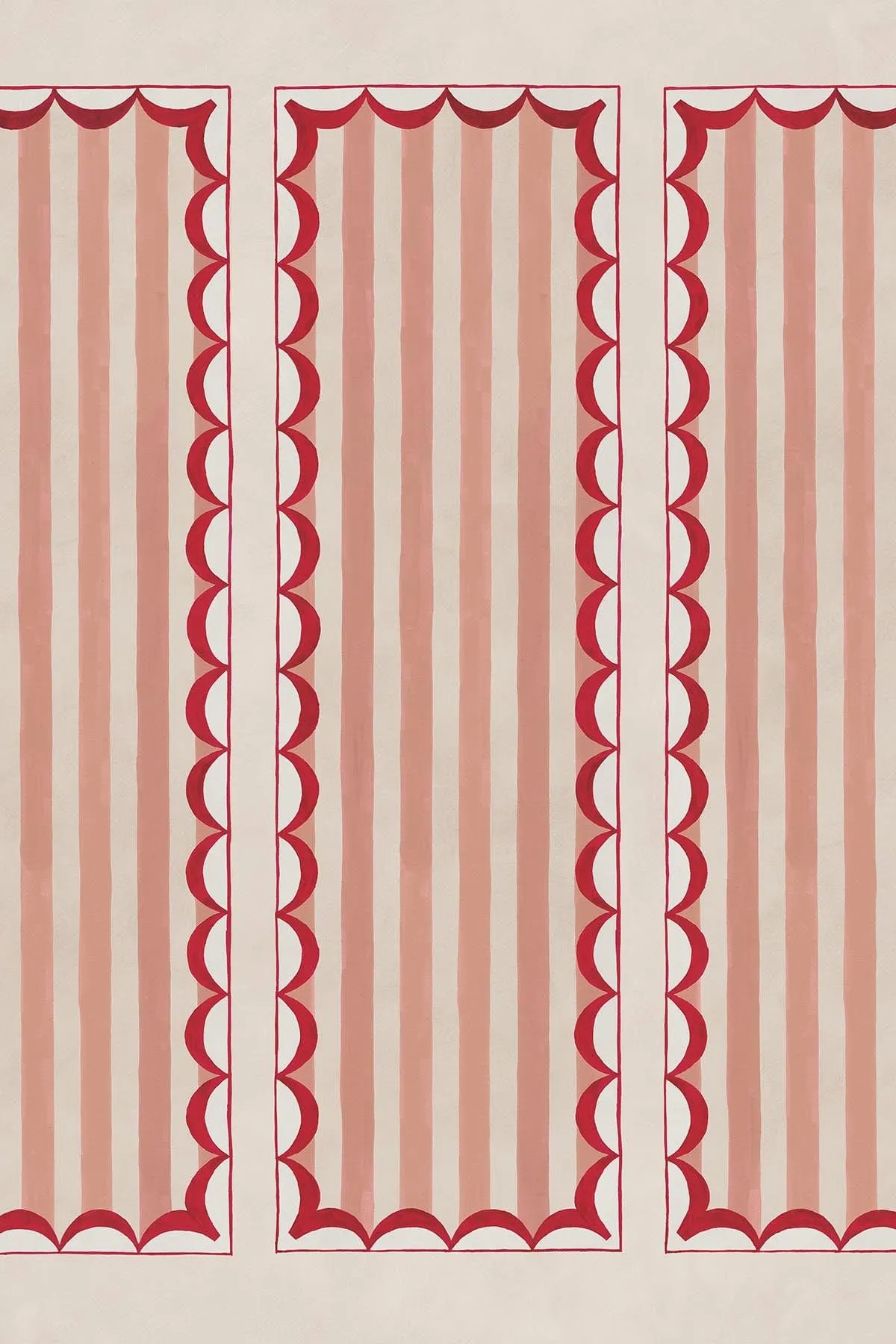 Scallop Panel Pink/Red