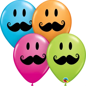Smile Face Mustache 4pcs