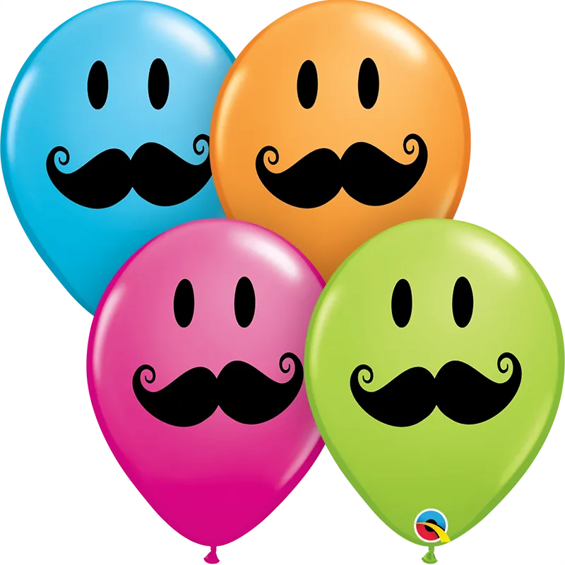 Smile Face Mustache 4pcs