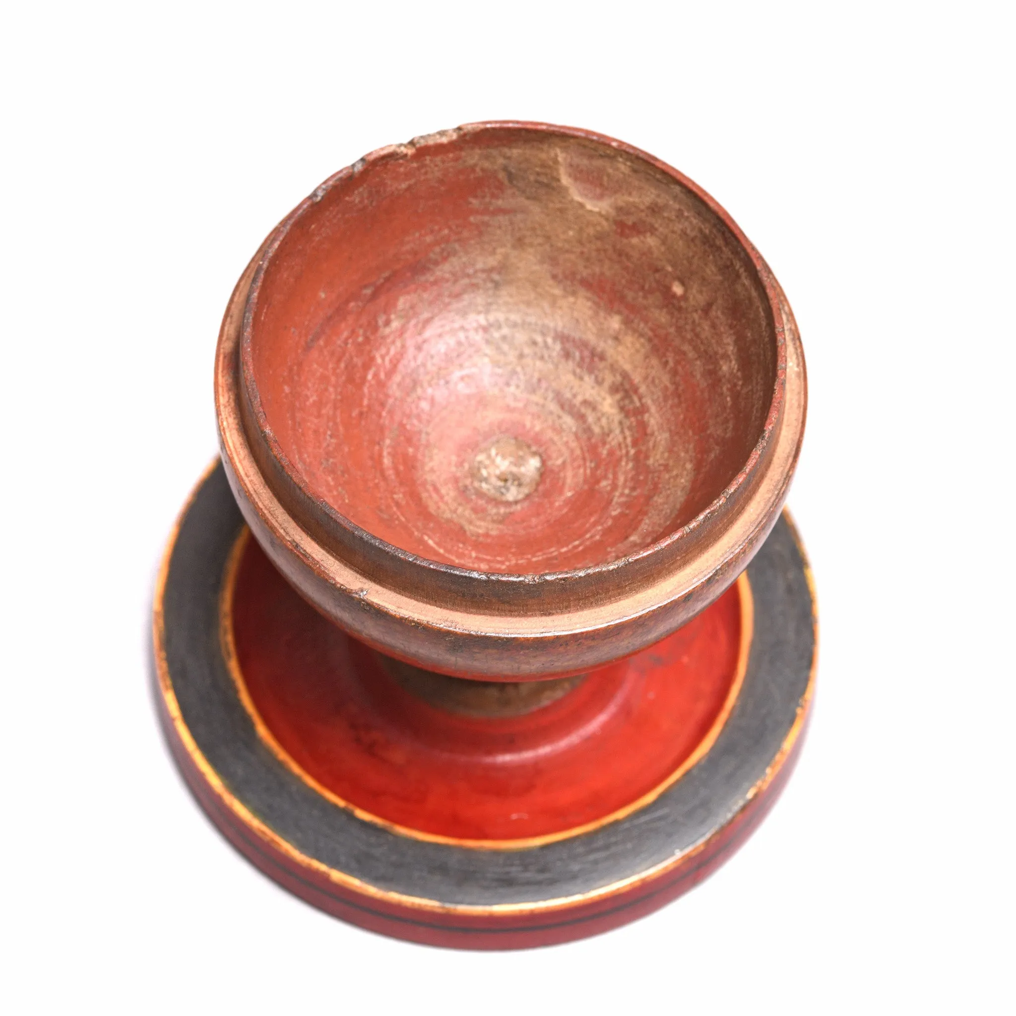 Spotted Lacquer Pot From Rajasthan - 19thC