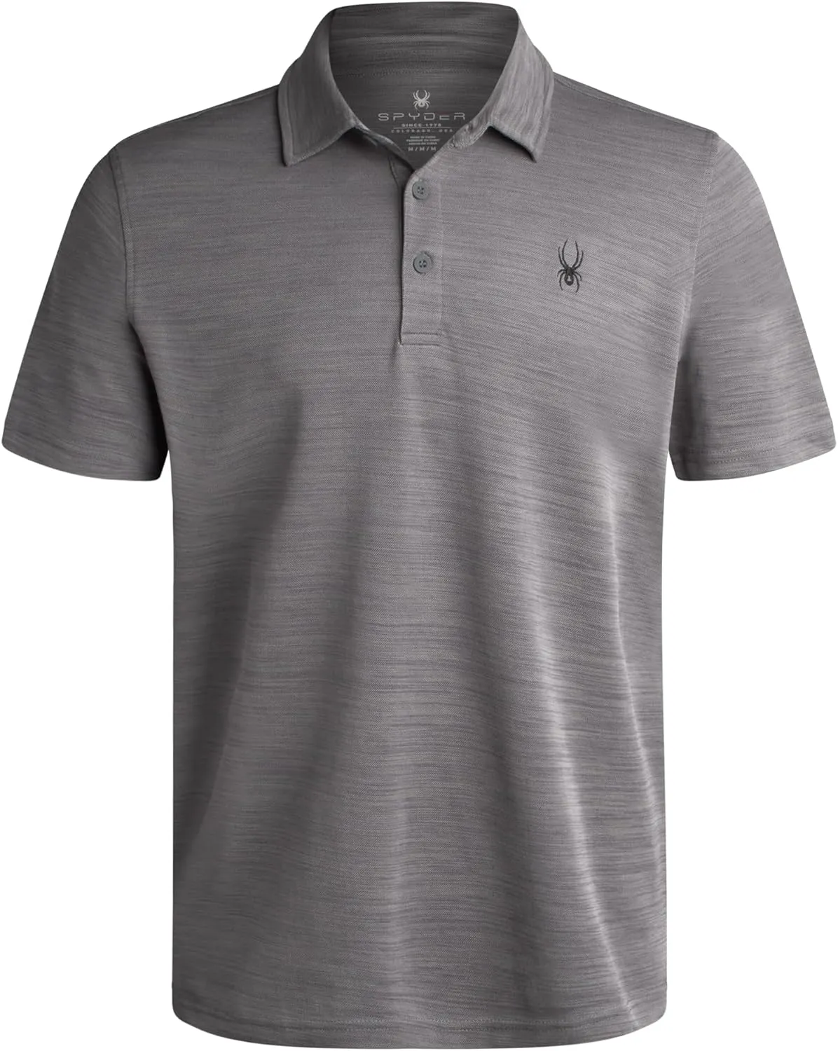 Spyder Mens Performance Polo Shirt - UPF 30  Moisture Wicking Quick Dry Golf Polo - Athletic Polo Shirts for Men (Size: S-XL)