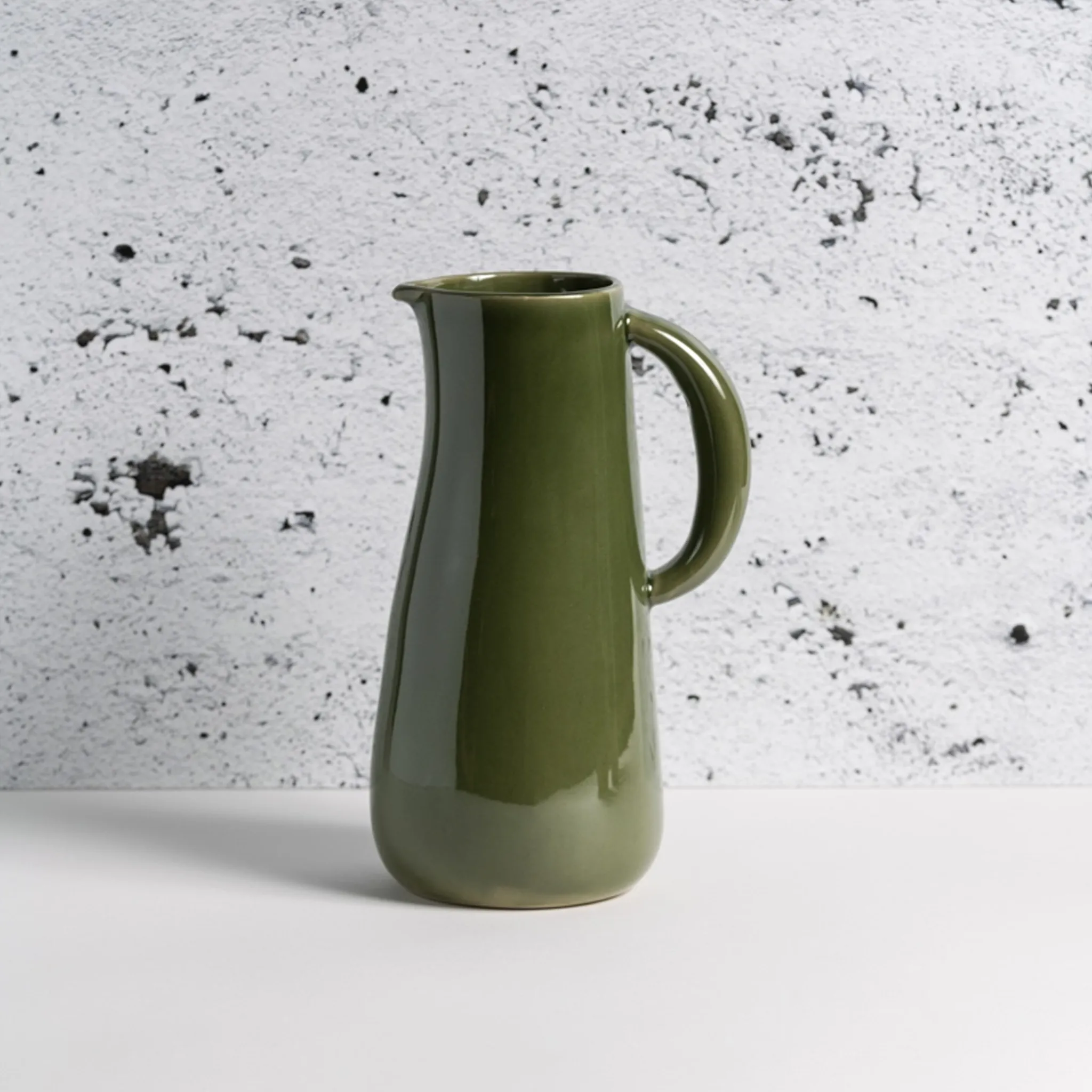 Stoneware Jug, Dadasi 50 oz Glazed Green