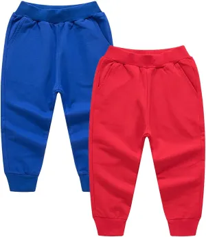 Toddler Baby Boy's Pull On Cotton Jogger Pants Stretch Knit Pants Infant Girls Athletic Sweatpants Bottoms