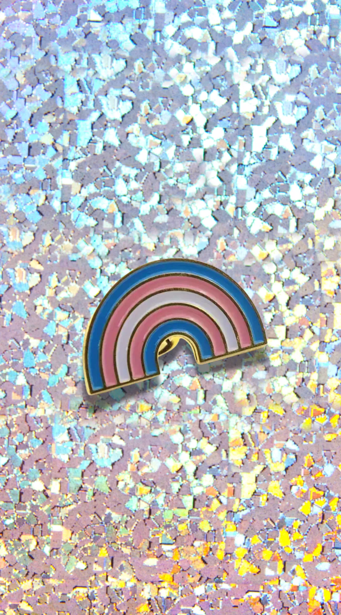 Trans Pride Rainbow Enamel Pin (2 Styles)
