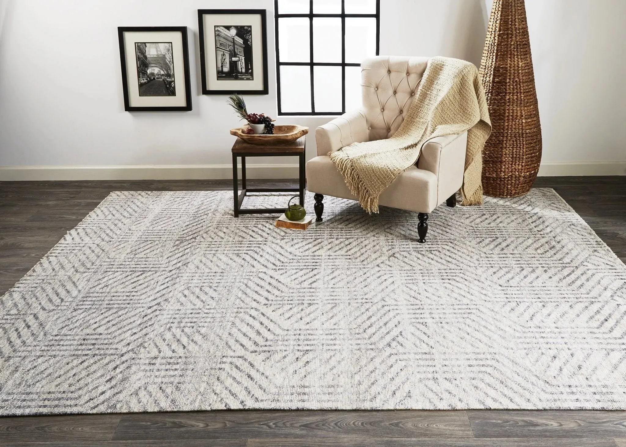 Vivien 8046556F Gray/Tan Rug
