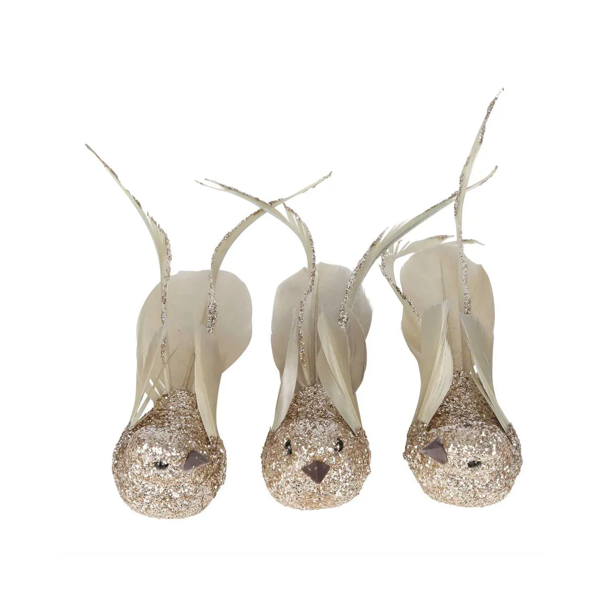 Vixen & Velvet Glam Bird Clip Champagne 3cm