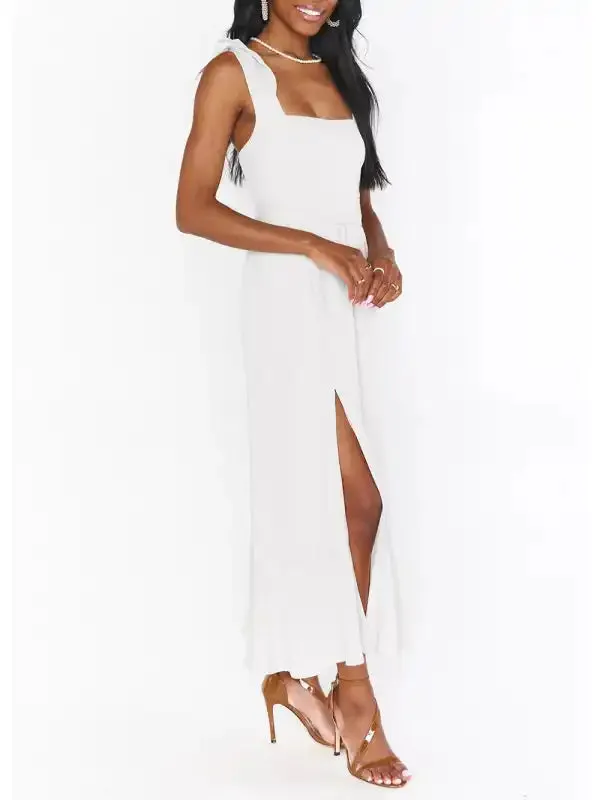 Women’s Elegant and Fashionable Commuter Slit French High-end Sense Dress