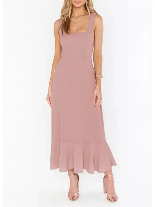 Women’s Elegant and Fashionable Commuter Slit French High-end Sense Dress