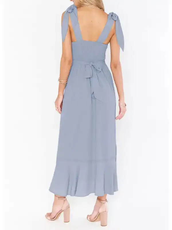 Women’s Elegant and Fashionable Commuter Slit French High-end Sense Dress