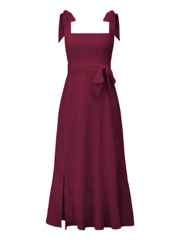Women’s Elegant and Fashionable Commuter Slit French High-end Sense Dress
