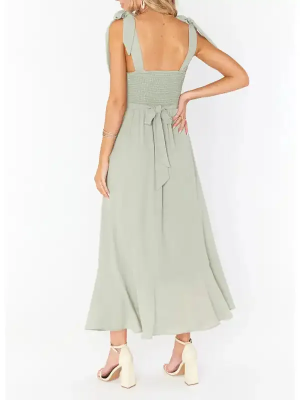 Women’s Elegant and Fashionable Commuter Slit French High-end Sense Dress